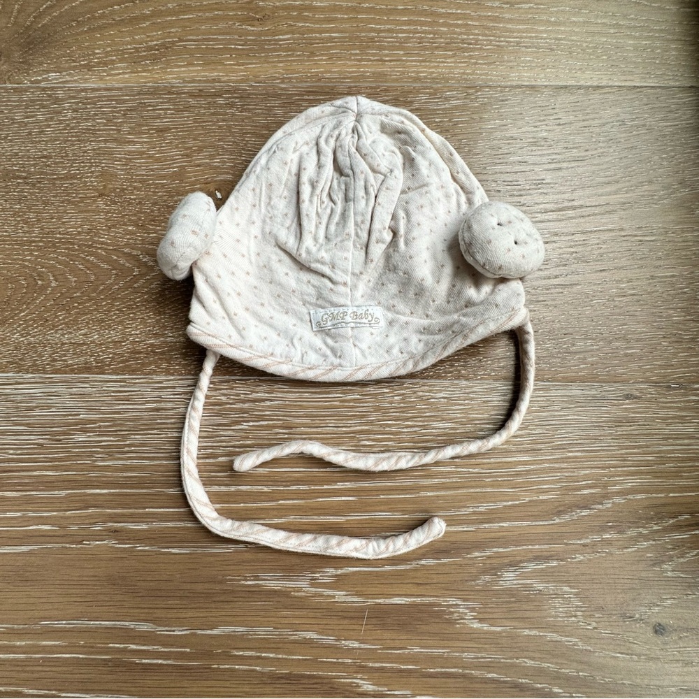 GMP Baby Cozy Kids Cream Hat with Ear Details 3M
